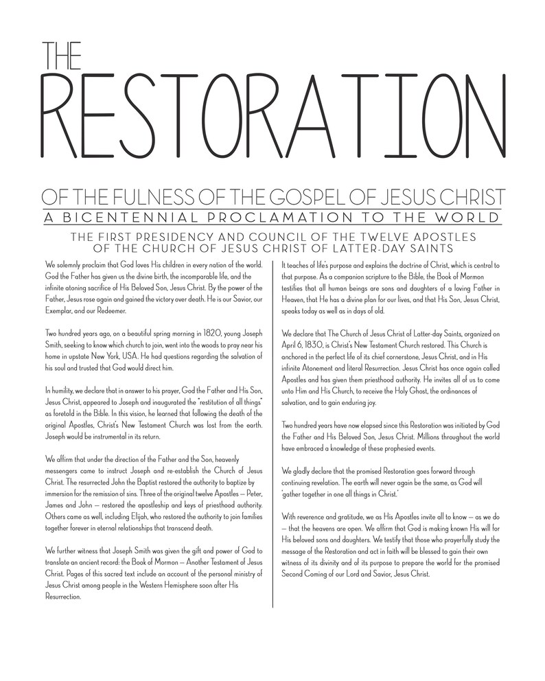 Restoration Proclamation Printable Printable Word Searches Restoration Proclamation Printable Printable Word Searches