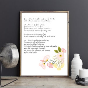 Young Women&#39;s Theme LDS Printable, Digital Download, Modern LDS Art, New YW Theme