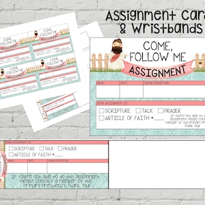 Primaria SUD 2020 Ven, sígueme - Libro de Mormón - Tarjetas de tareas y pulseras