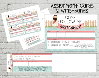 2020 LDS Primary Come Follow Me - Book Of Mormon - Assignment Cards & Wristbands