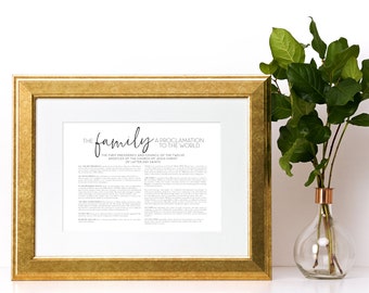 Proclama della famiglia LDS al mondo, File stampabile, File di stampa digitale, Mormone, Proclama sulla famiglia, Proclama sulla famiglia, Stampabile