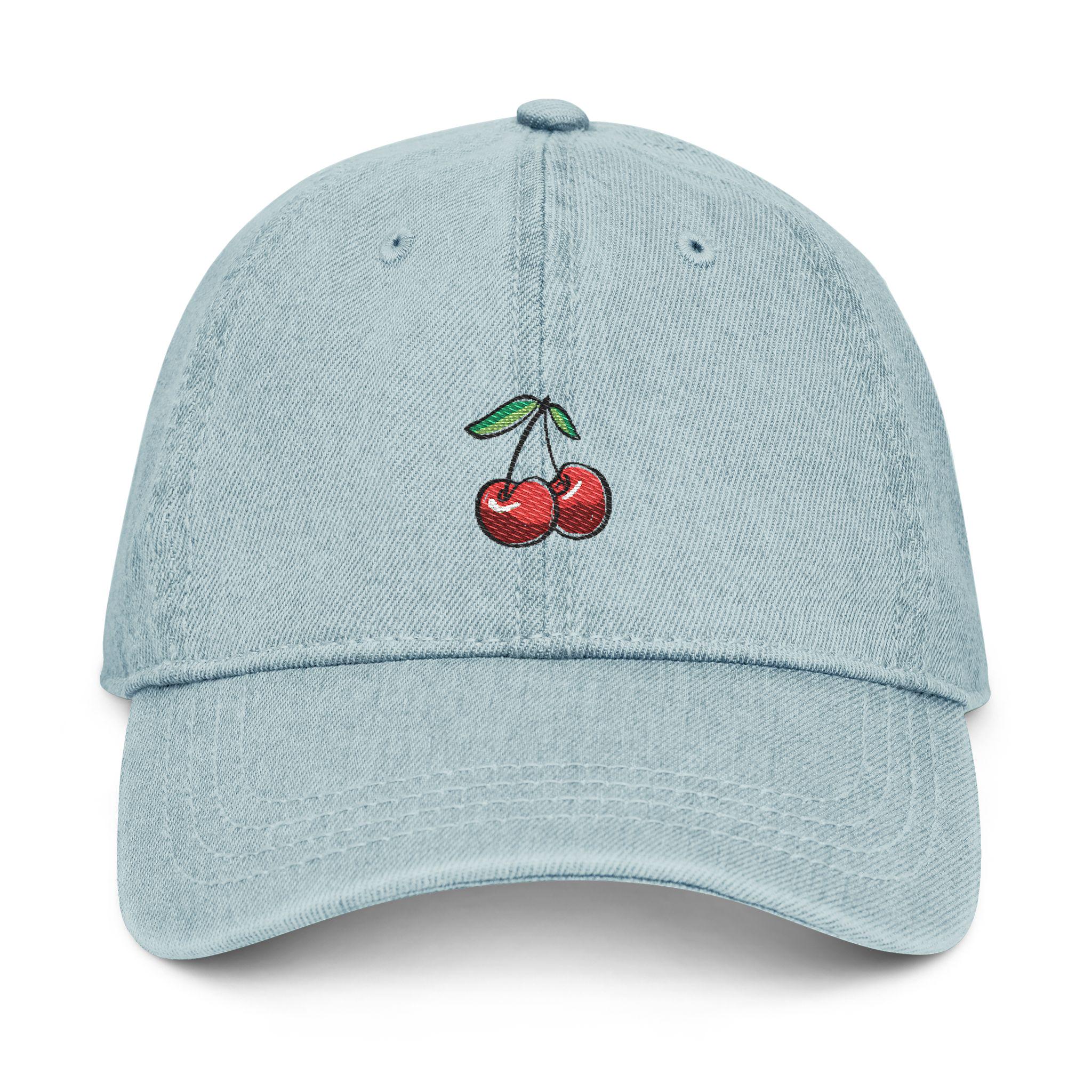 ★2023SS新作★KIRSH★CHERRY WAPPEN GRAPHIC DENIM CAP CON-10026562-286-EGR-1.jpg?v=