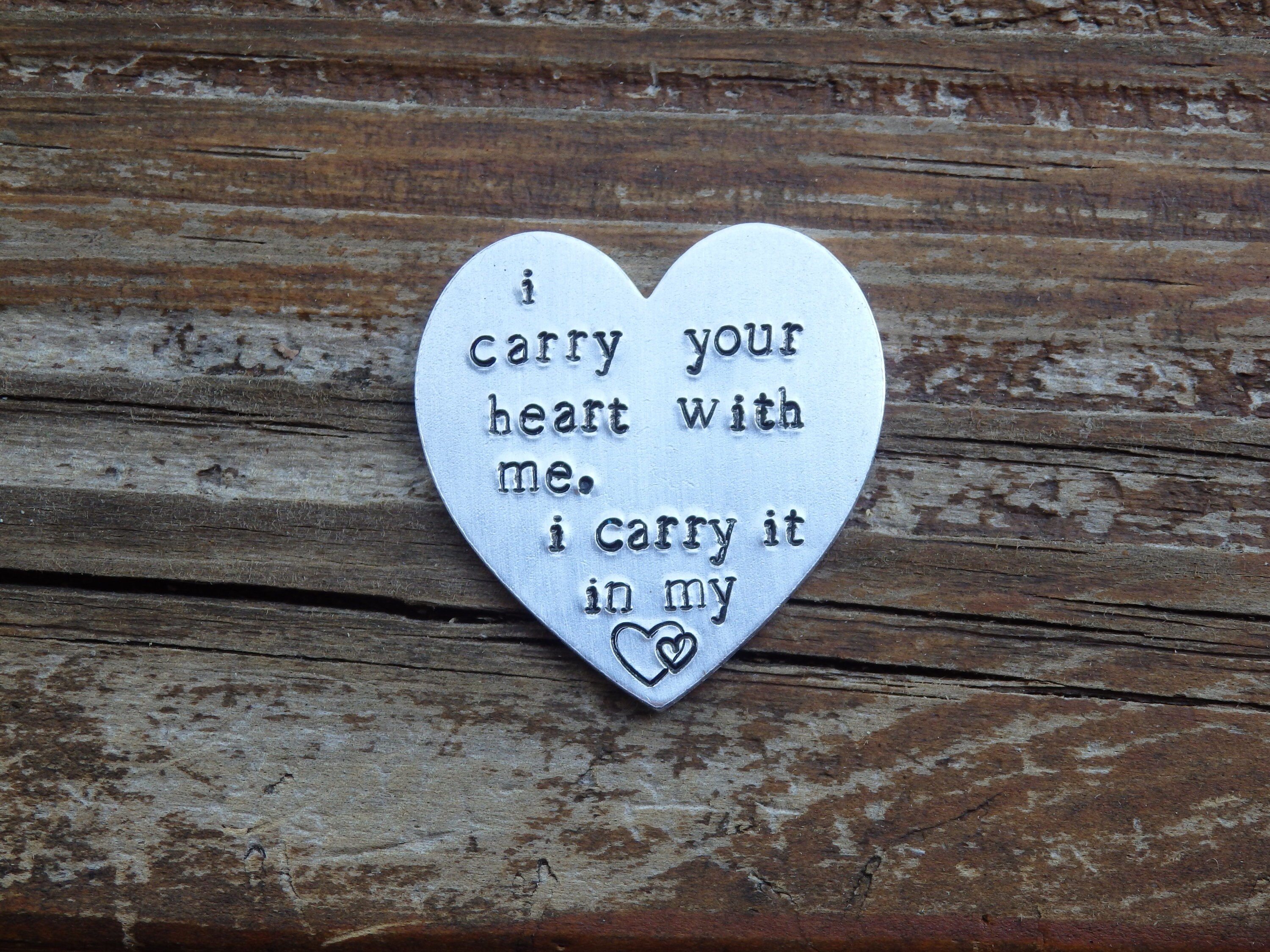 I Carry Your Heart With Me I Carry It in My Heart E.E. Etsy