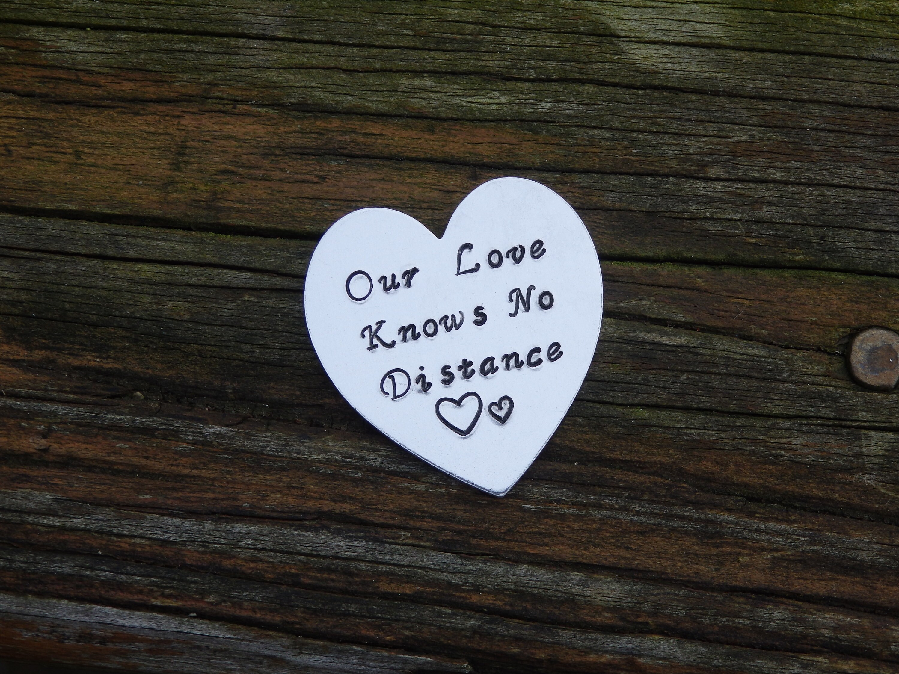 Pocket Token Valentine/'s Day Gift Handstamped Heart Token I Love You More Keepsake Gift Heart Shaped Gift Gift for Her