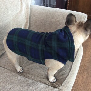 Black Watch Tartan French Bulldog Hoodie