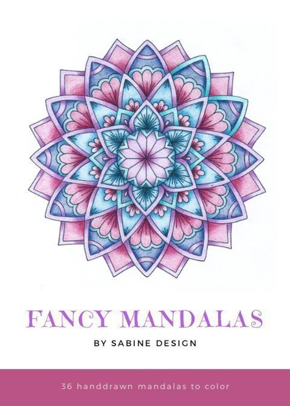 Download Pdf Fancy Mandalas Coloringbook Etsy