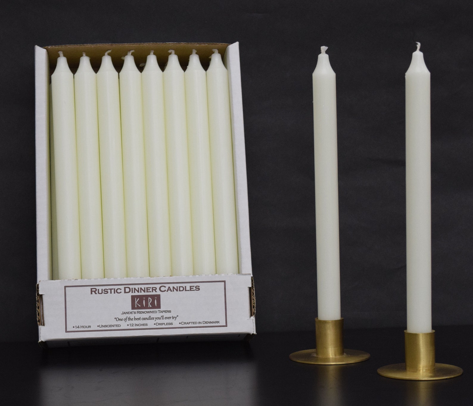 Box of 24 per Color. 12 Danish Taper Candles. Dripless Etsy