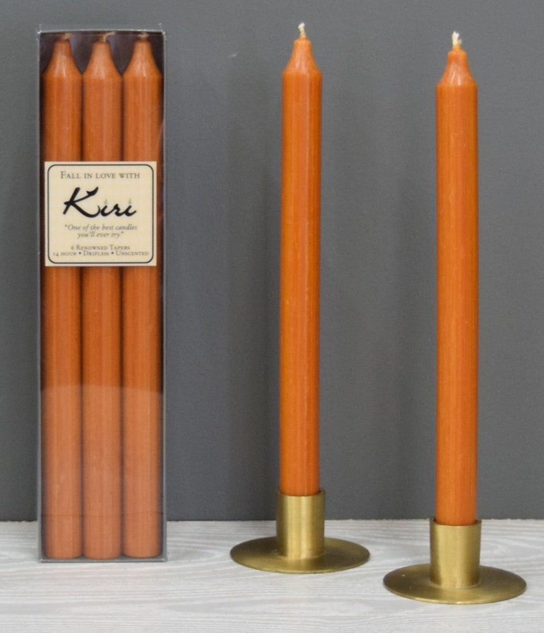 Two 6Pack 12 sets. Rustic Taper Candles Dark Colors Etsy