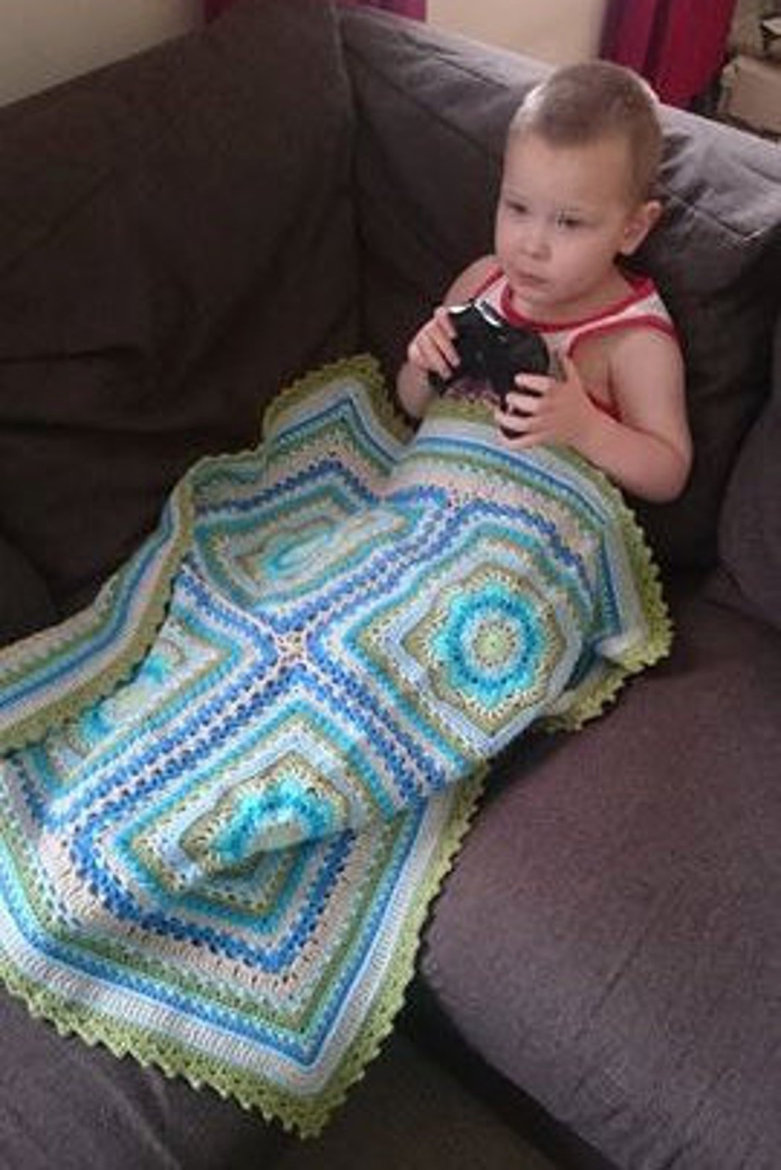 Crochet Baby Blanket Vintage Baby Blanket Crib Blanket Pram Etsy UK