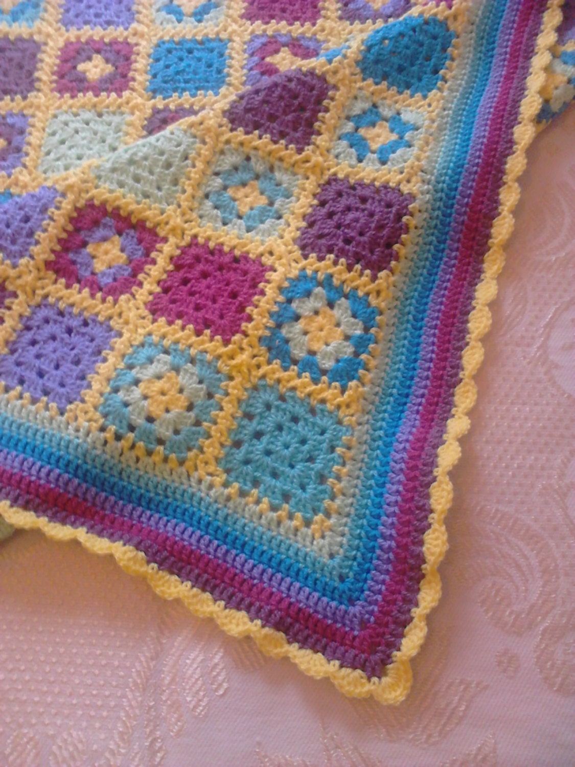 Patchwork Crochet Baby Blanket 35 90cm Made To Order Etsy