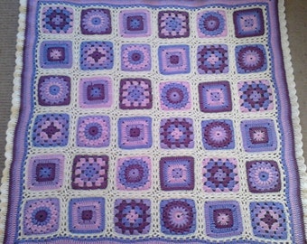 Lilac baby blanket,crochet baby blanket,baby girl blanket,purple crochet blanket,baby afghan,baby gifts,baby shower,gifts for babies