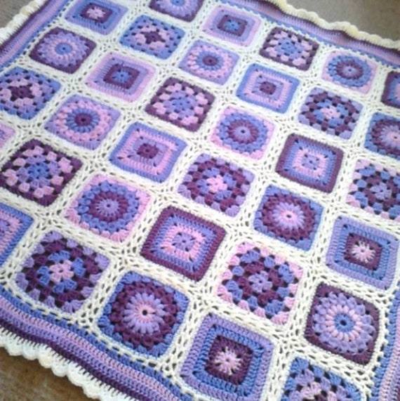 lilac baby blanket