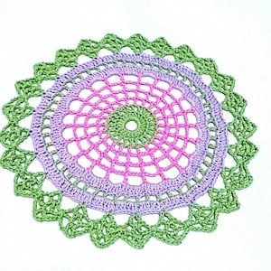 Spring Mandala Crochet doily 9&quot; Easter home decor