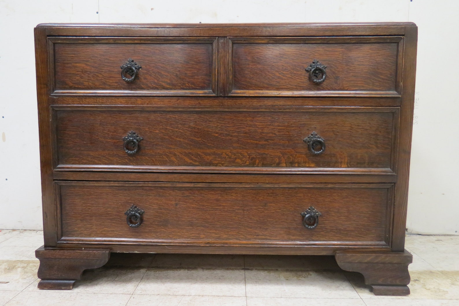 Small Wooden Chest Of Drawers Antique English Tiger Oak 3 Etsy