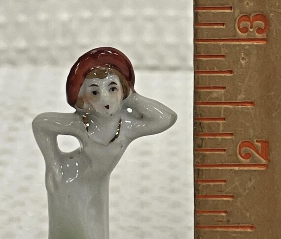 Vintage 1940s Occupied Japan Porcelain Flapper Girl Figurine Art