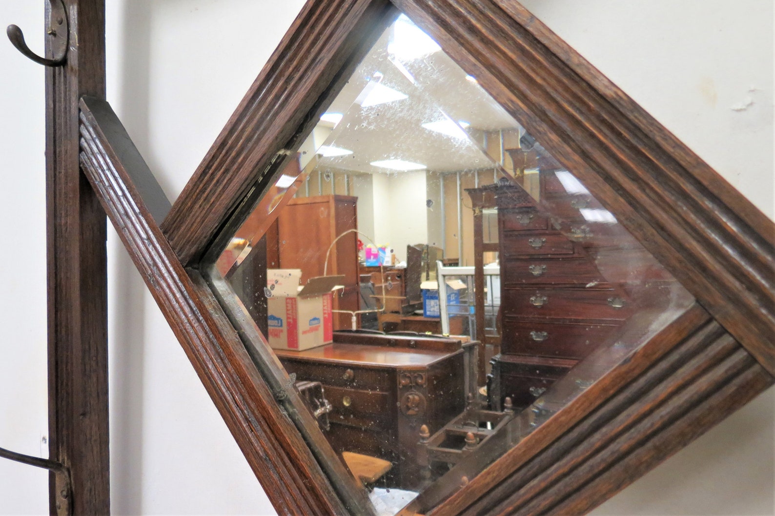 Wood Hall Tree Antique English Hall Tree and Umbrella Stand Etsy