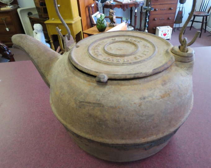 Antique Cast Iron Teapot Coffee Kettle or Water Pot Etsy