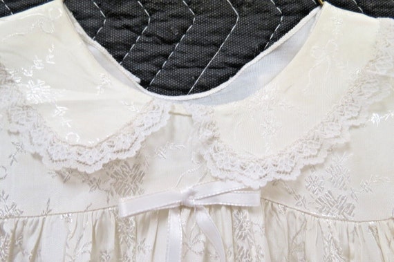 Antique Lace Ivory Colored Christening Gown Dress - image 3
