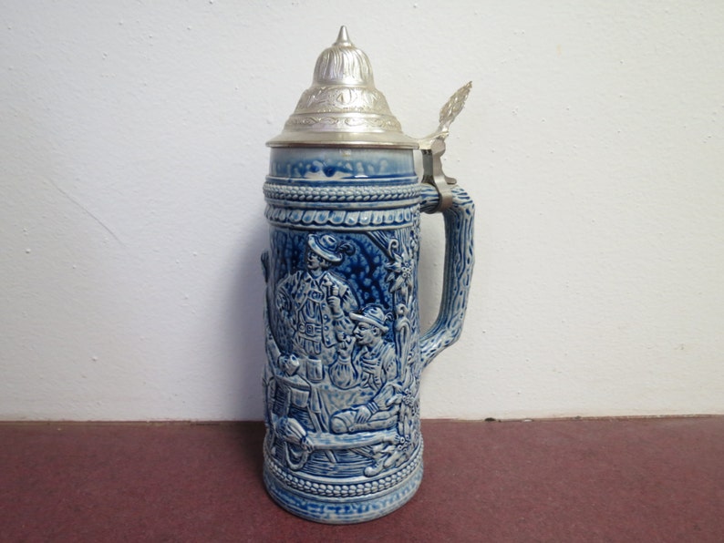 Vintage German Gerz Beer Stein With Lid Made In West Germany Etsy
