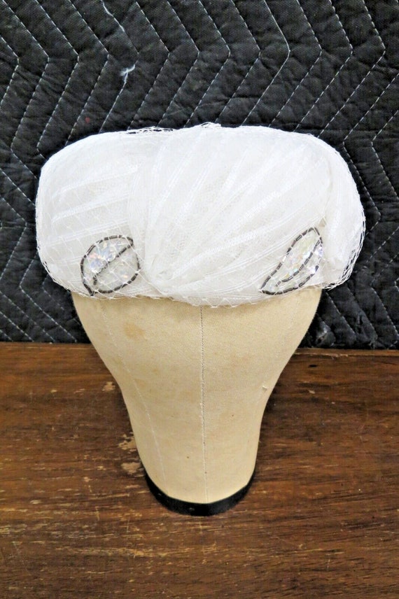 Vintage Union Made Womens Hat - Ladies Cream Mesh 