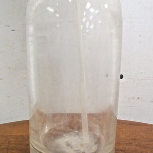 Clear Glass Seltzer Bottle H. Zuber Appiano Rigamonti & Villa Milano 1931 image 2