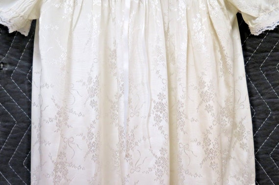 Antique Lace Ivory Colored Christening Gown Dress - image 5