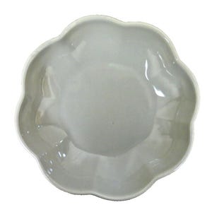 Vintage Hall China Gray Serving Bowl - 8.75&quot; Grey W/ Scalloped Edge