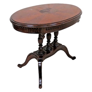 Wooden Side Table | Antique Mahogany Accent Table, Parlor Table Or Foyer Table