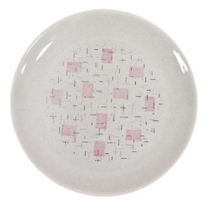 Vernon Ware Tickled Pink 13&quot; Round Chop Plate California Vintage Mid Century MCM