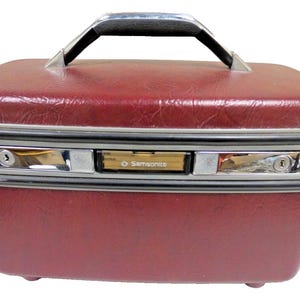 Samsonite Silhouette Red Train/travel Case Hard Shell Luggage - No