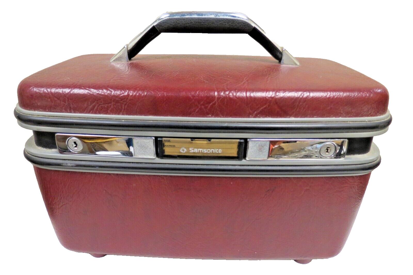 Samsonite Silhouette Red Train/travel Case Hard Shell Luggage - No