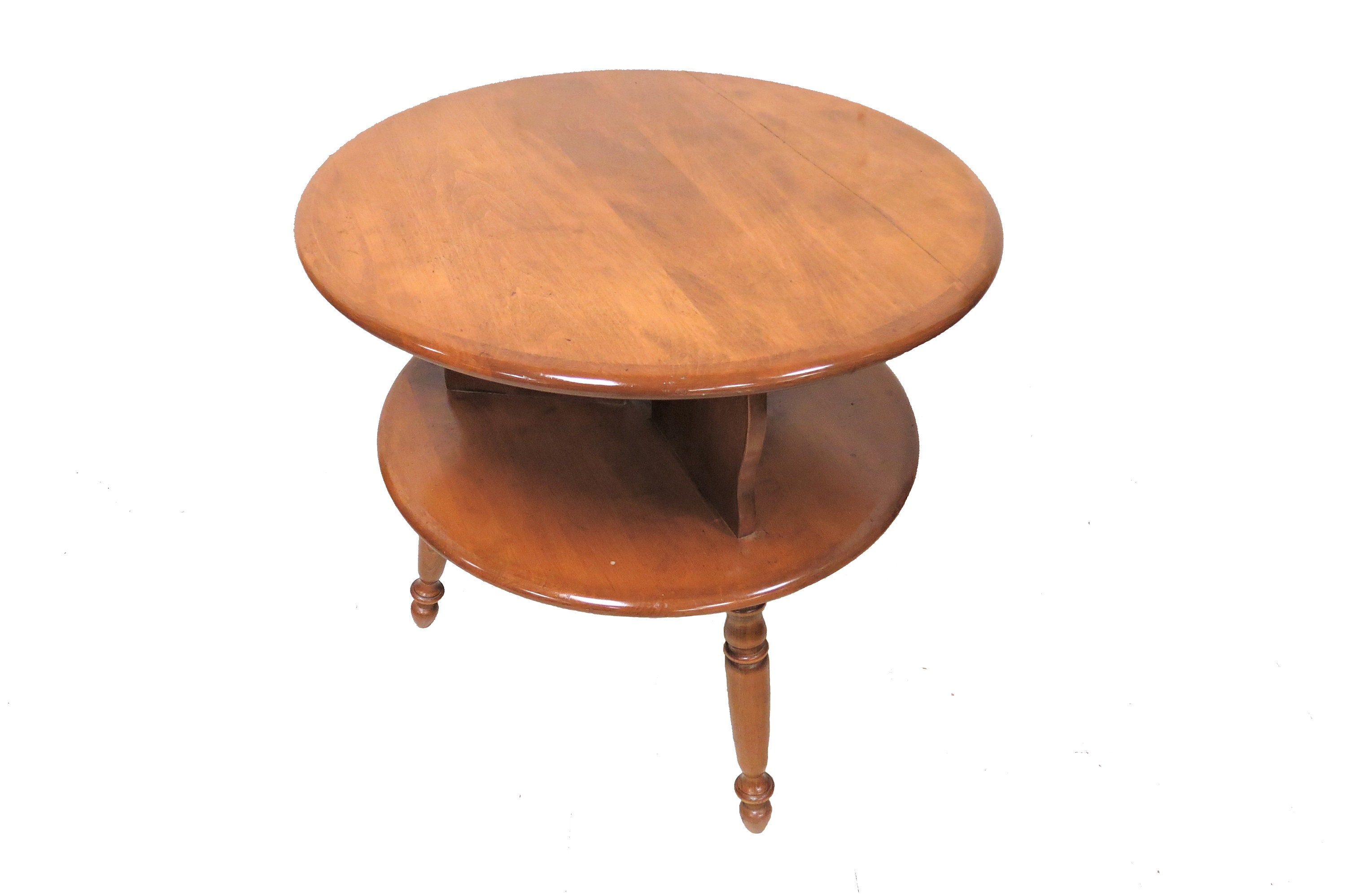 Early American Furniture Ethan Allen Maple and Birch Two Tiered