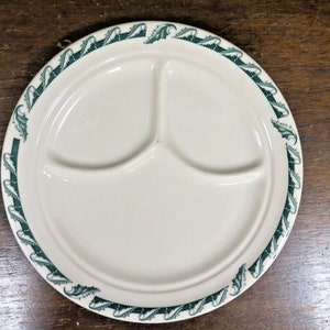 Vintage Mid Century Shenango Restaurant Ware Divided Diner Cafeteria Plate
