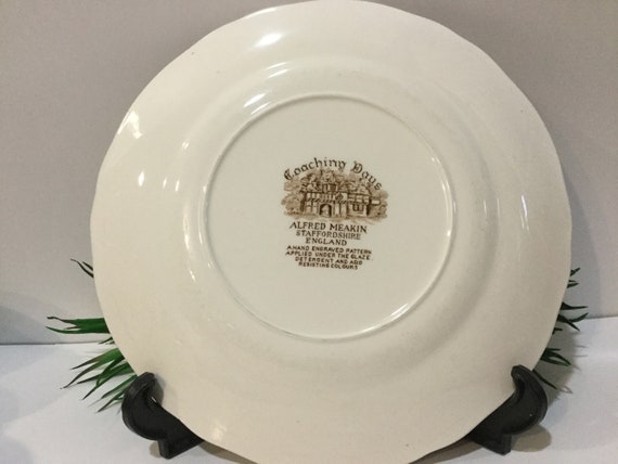 Vintage ALFRED MEAKIN Coaching Days Dinner Plate Made in England