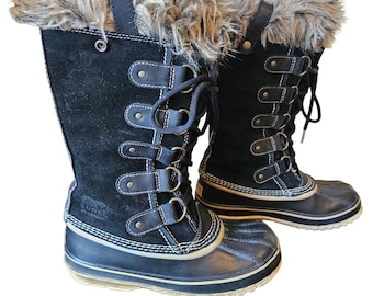 Sorel women's waterproof winter snow boots size 6 black