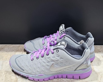 Nike - Zapatillas de running Free TR Fit gris, morado y blanco - Mujer 6- 429785-500