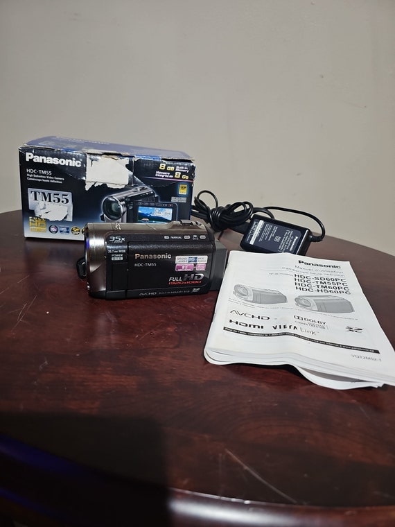 Camcorder Digital Camera Panasonic HDC-TM55 Black 8GB Built in