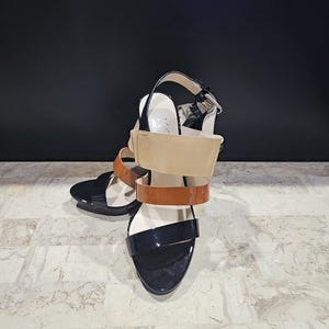 Michael Kors Heeled Open Toed Sandals Strappy Multicolor Shoes Size 6.5