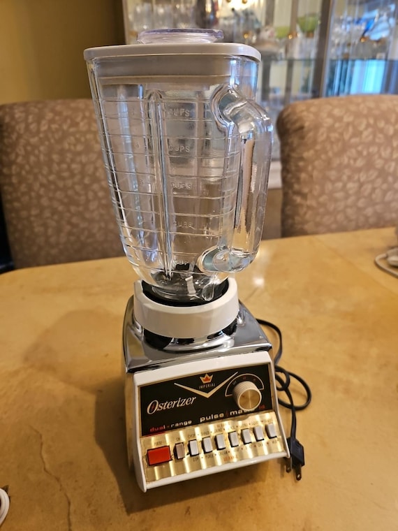 Vintage Osterizer Galaxie Blender Mixer 5 Cup Glass Jar Chrome 861