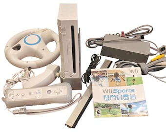 Nintendo Wii RVL-001 wit consolebundel GameCube-compatibel Wii Sports Wheel