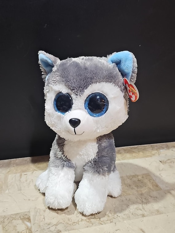Ty Beanie Boo Peluche chien husky gris foncé/blanc 23 cm (9 po