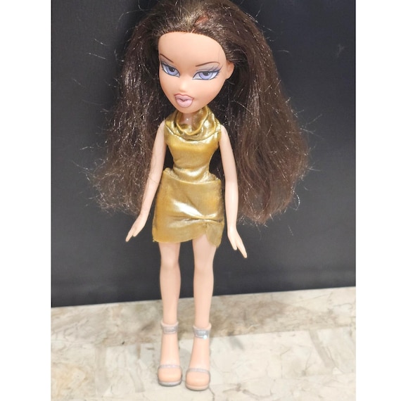 bratz gold dress Bratz Formal Funk Sasha Gold Dress Like new