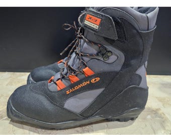 Salomon XA Pro Ski Boots Snowboard Boots Black Orange Lace up Size