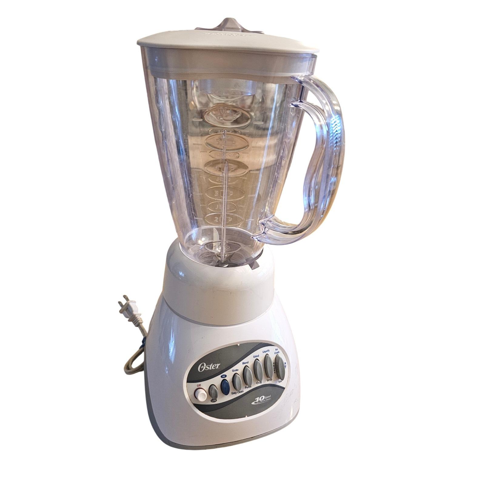 Oster 10 Speed Blender White 6 Cup Plastic Jar 450W All Metal