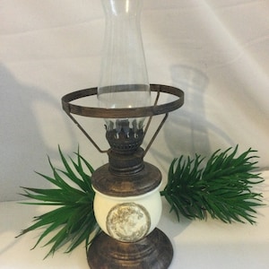10” inches high oil lamp classic ceramic base table lamp