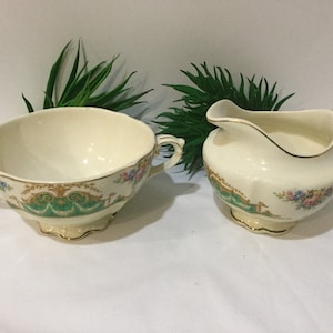 J&G Meakin SOL Sugar and Creamer J and G vintage set
