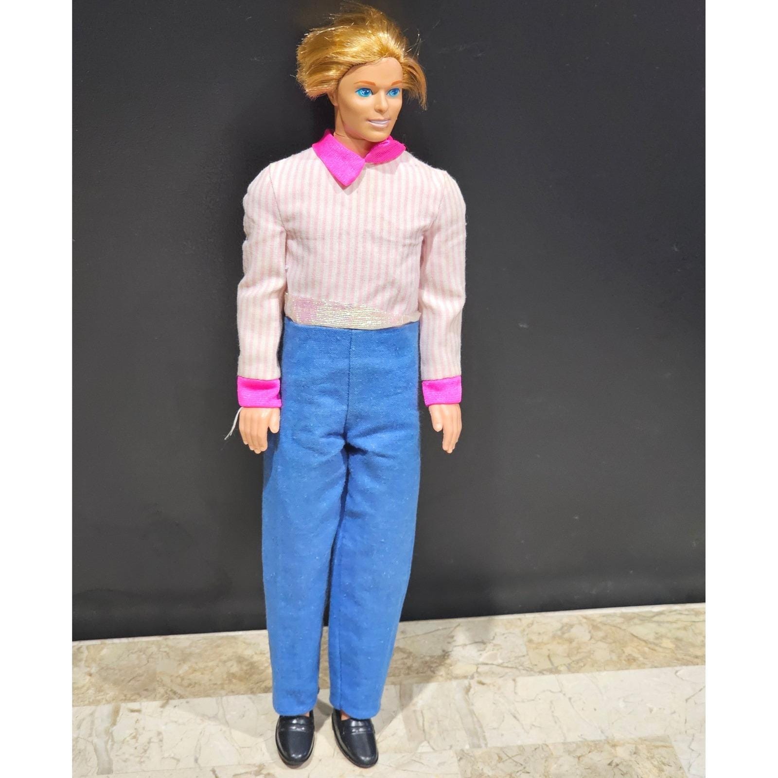 Vintage Mattel Ken Doll 1968 Original Outfit Blue Pants Pink