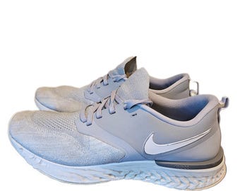 Men's Nike Odyssey React 2 Flyknit Grey Running Shoes Size 11.5 AH1015 001