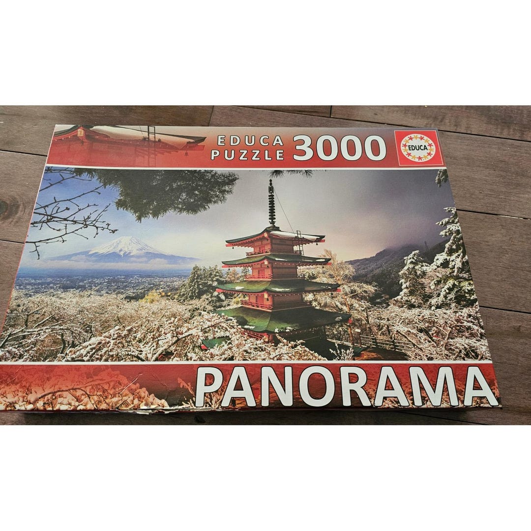 Educa Puzzle 3000 Panorama Mount Fuji Japan Pagoda Winter Snow