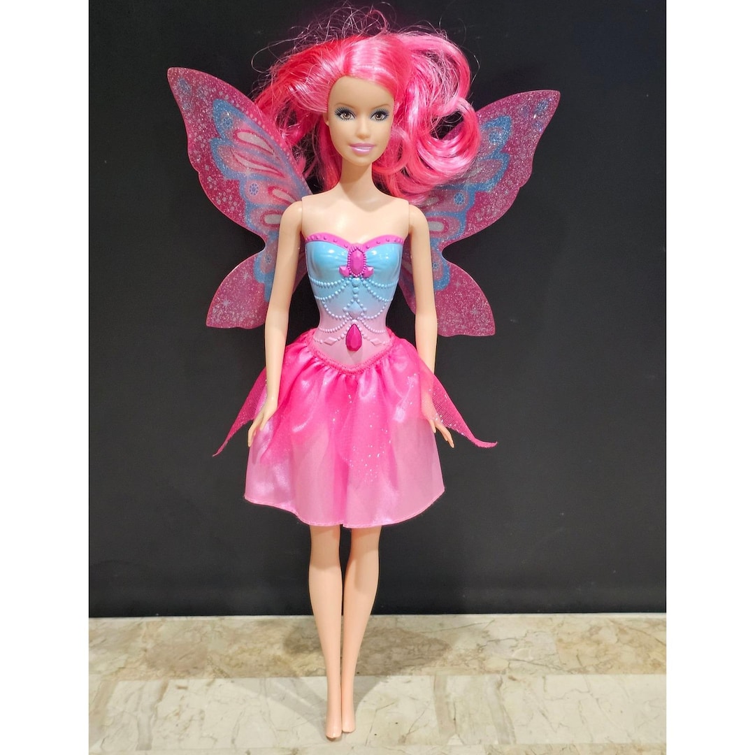 Mattel Barbie Mariposa and the Fairy Princess Pink Hair Butterfly Doll ...
